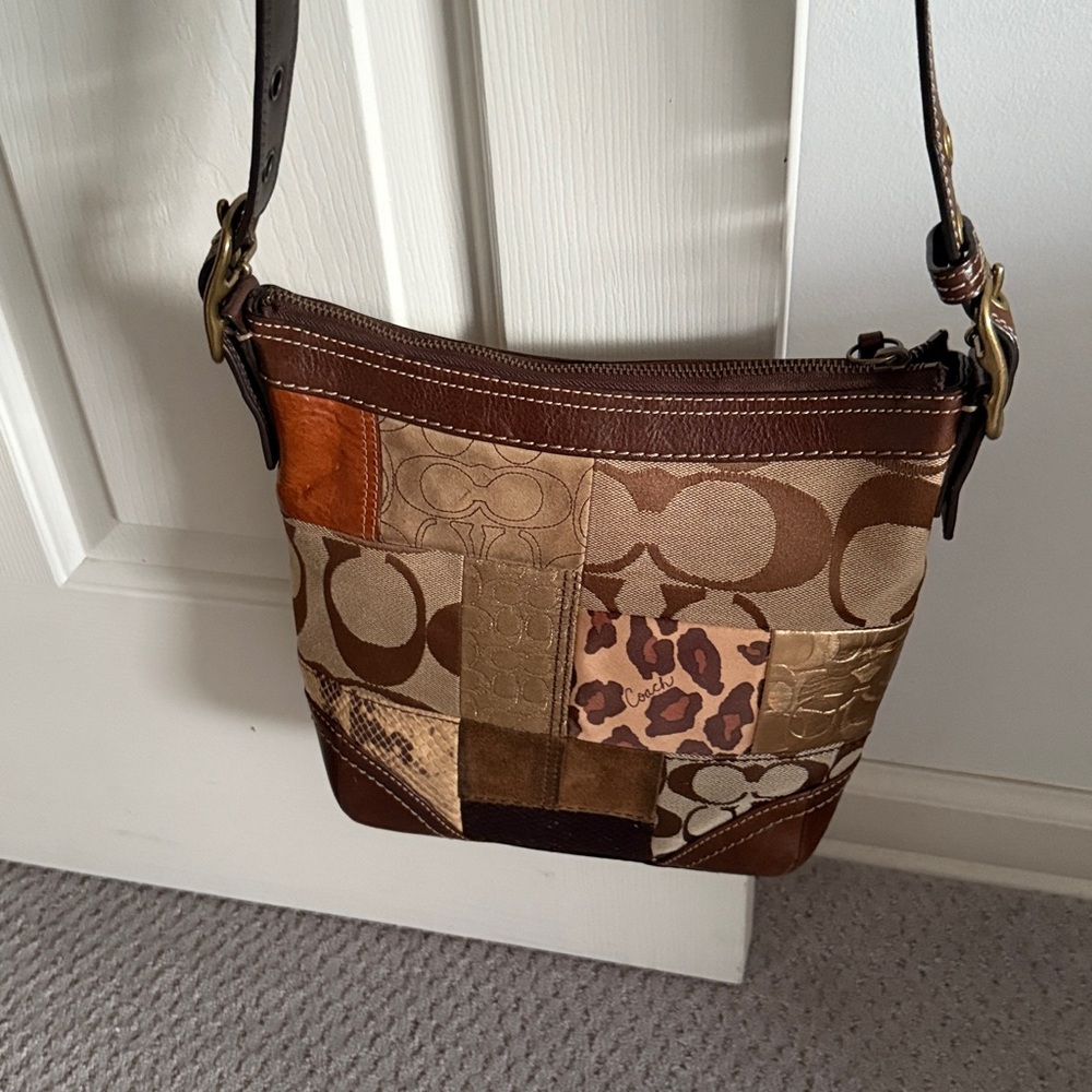 Coach Patchwork Brown Shoulder Bag - image 4